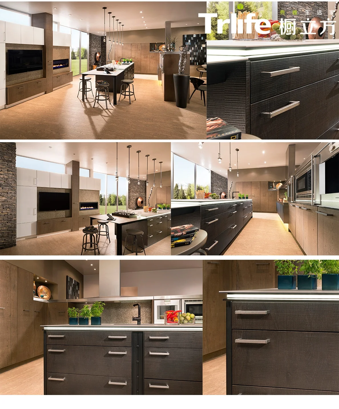 High-end material European style modern kitchen cupboards