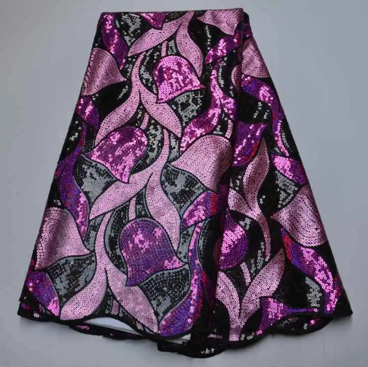 

AG9170 New arrival design Multicolors Organza lace fabric with sequins for Party