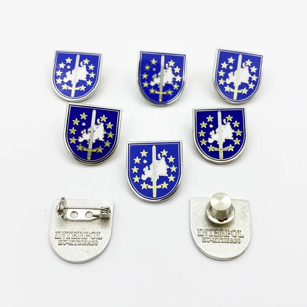 
Custom Logo Metal Lapel Pin Badge with Soft Enamel or Hard Enamel 