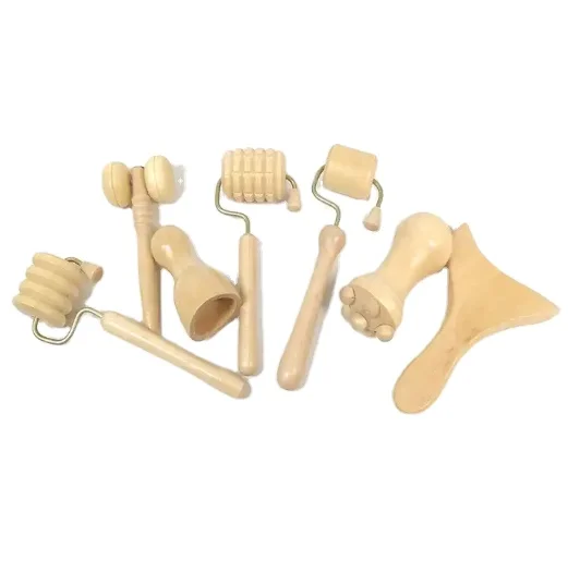 

7-In-1 Durable And Comfortable Guasha Mini Wood Facial Set Other Massager Products Wood Therapy Wooden Massager