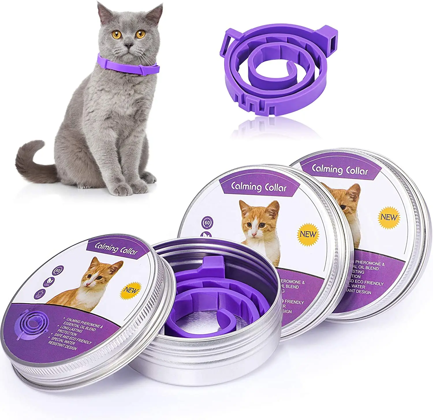 

Factory Manufacturer essential oils Lavender Pheromones Pet Dog Cat Calming Collar