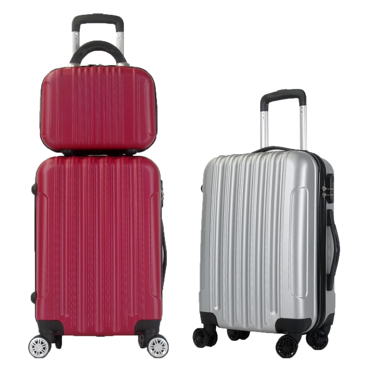 

Abs Polycarbonate Suitcase Airline Trolley 4 Wheels 80 20 Sets Air Classic Luggage, Customized