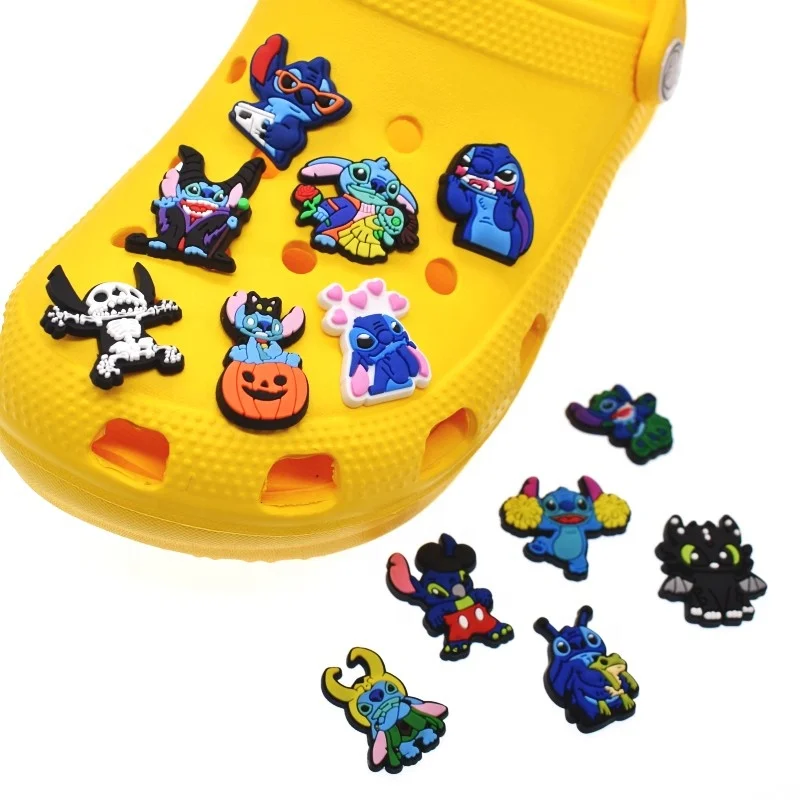

American Hot selling Cartoon design Stitch Shoe Decoration for Clog kids shoes