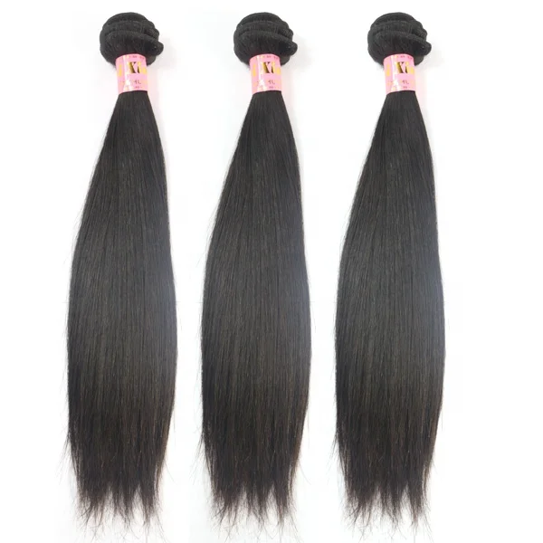 

Factory price 100% virgin human hair straight natural hair weaving for Indian hair