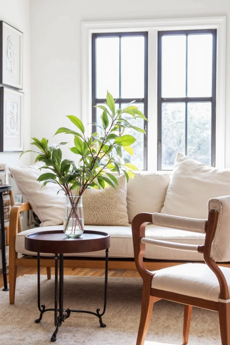 Living room with durable, modern furniture
