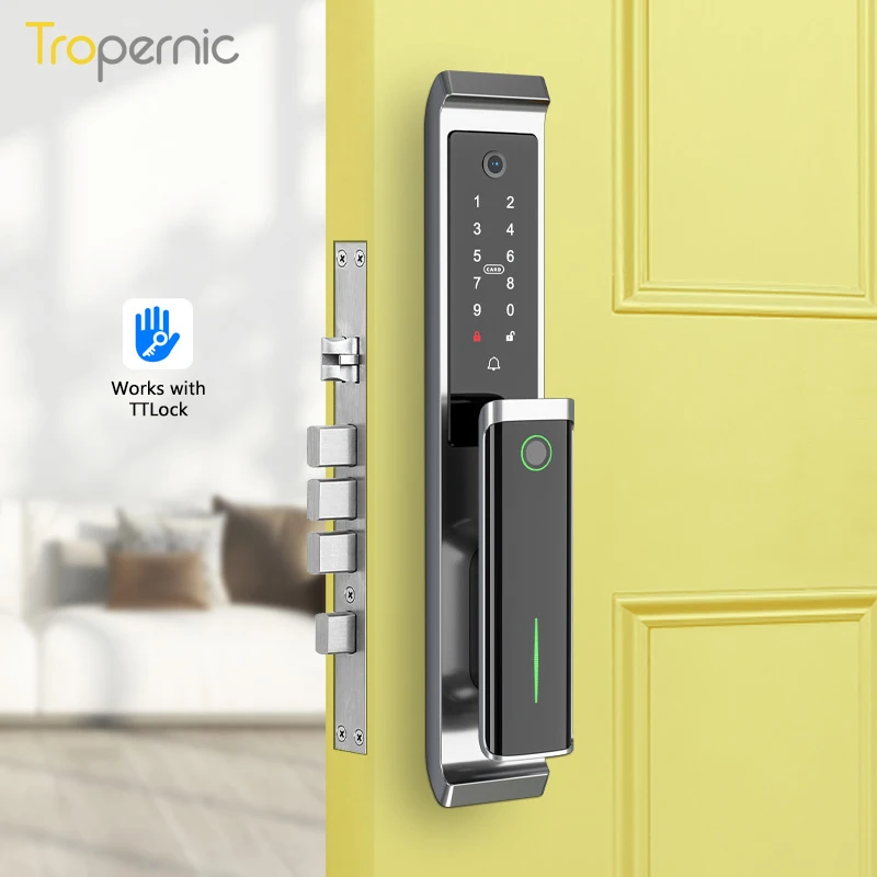

Tropernic 2022 New Fully Automatic Safety Electronic Rfid Card TTlock Camera Lock