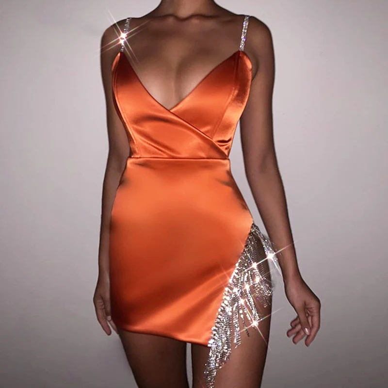 

2022 New Sexy Suspenders Fringed Skirts Club Party Dresses For Ladies