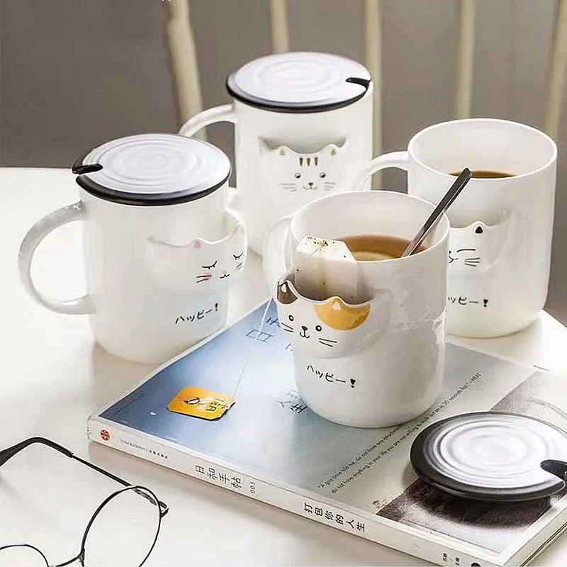 

New Product 2020 Creative Ceramic Cat Mug, As picture