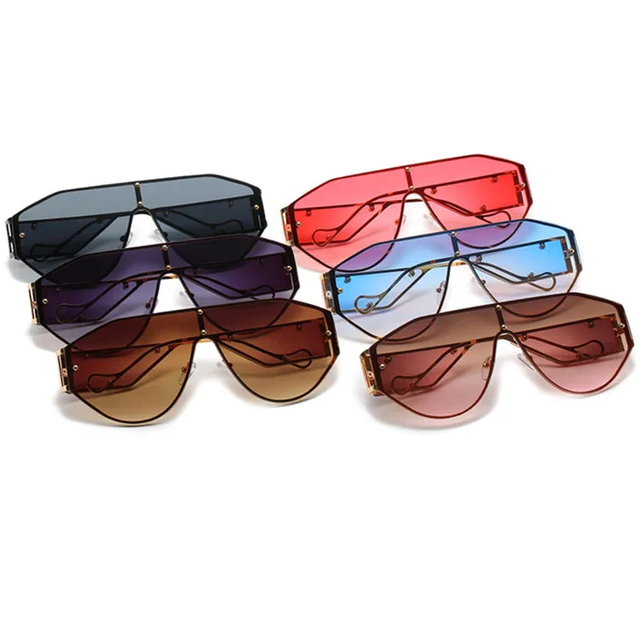 

gafas de sol New Trendy Women one piece lens Oversized Sunglasses 2021 Sun Glasses