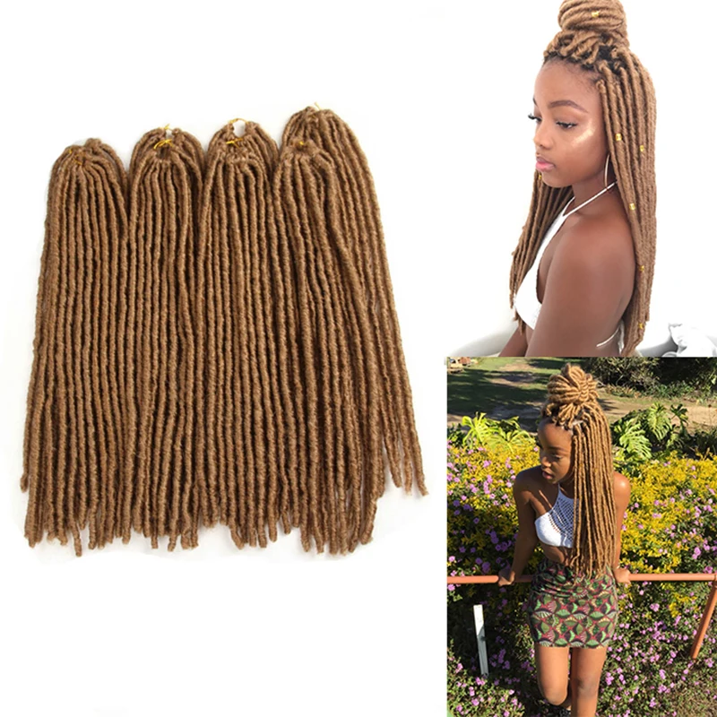 

Best&Cheap Long Straight Faux Locs Braid Ombre Synthetic Hair Bundles African Dreadlocks Jumbo Hair Braid Crochet Braiding Hair, Ombre/costumer made