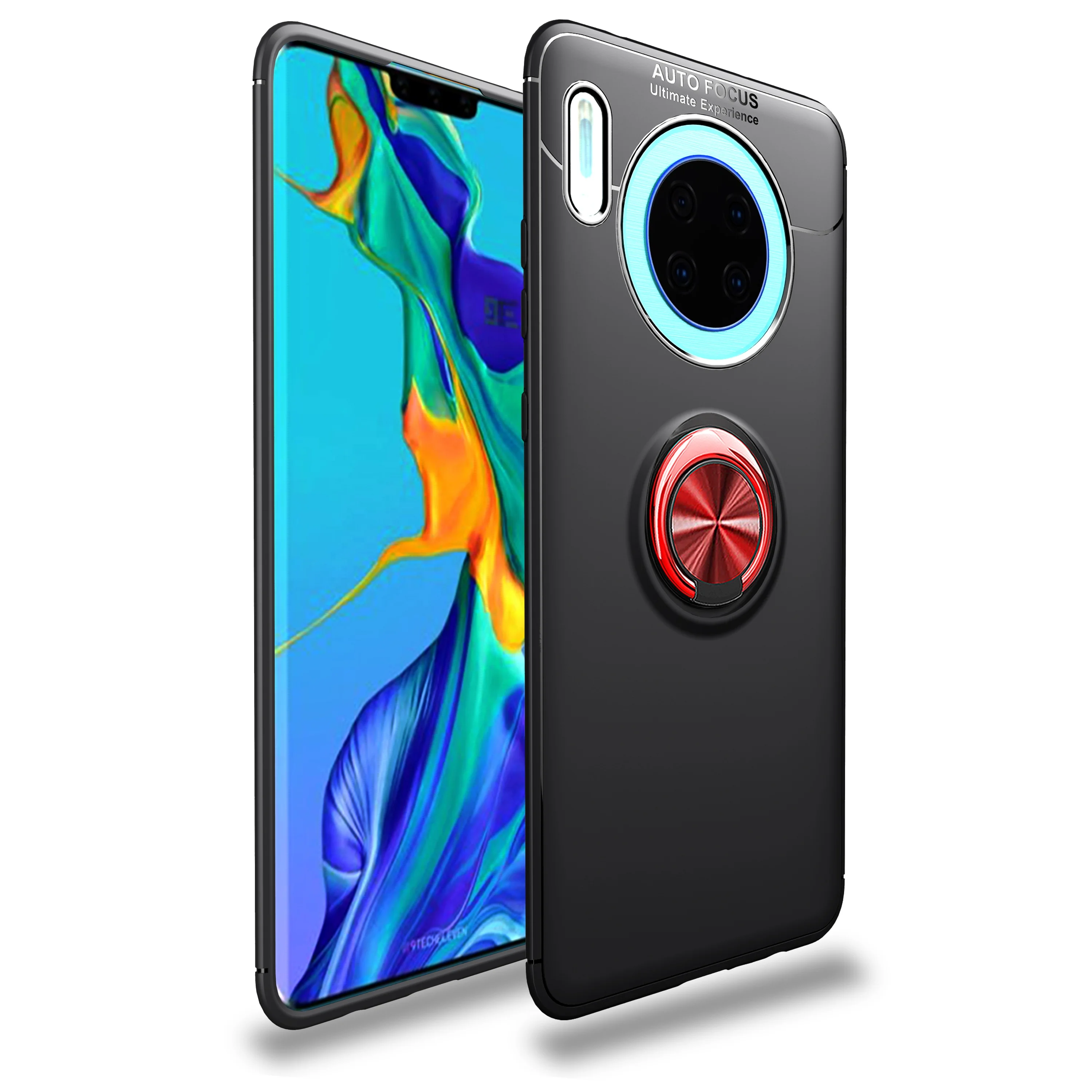 

For Huawei mate 30 TPU Phone Case, Finger Ring Stand Holder Back Cover Case for huawei mate 30 pro, 6 colors