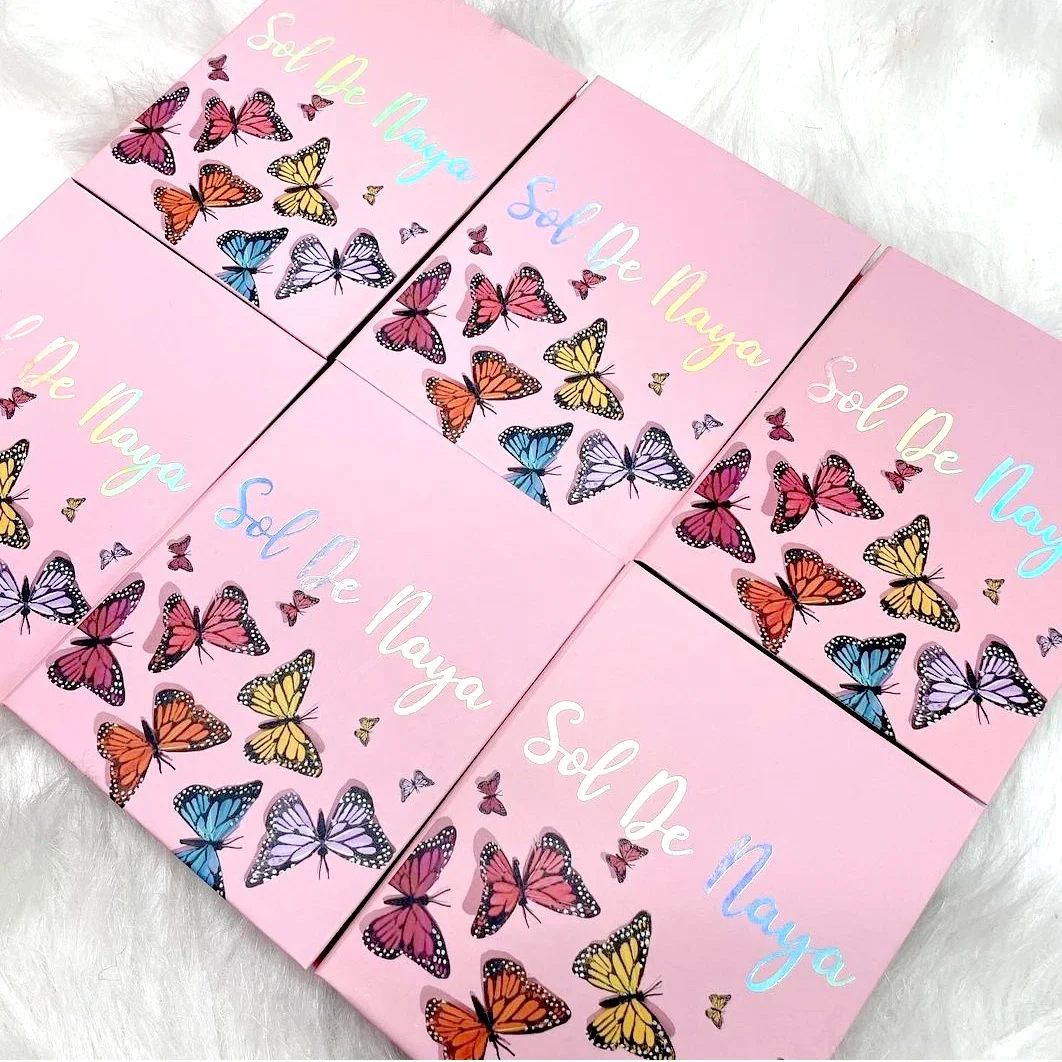 

3d 6d 25 mm eyelash wispy empty pink gold lash books