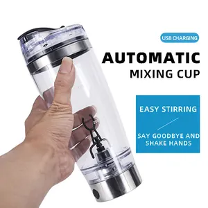 Image of 450ml/600ml AA Batteries/USB Rechargeable Accumulator Portable Electric Protein Vortex Mixer Shaker Bottle