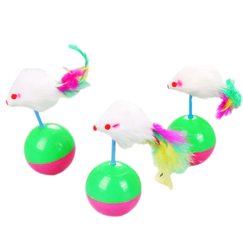 

Stock wholesale tumbler roly poly mouse toys cat toys