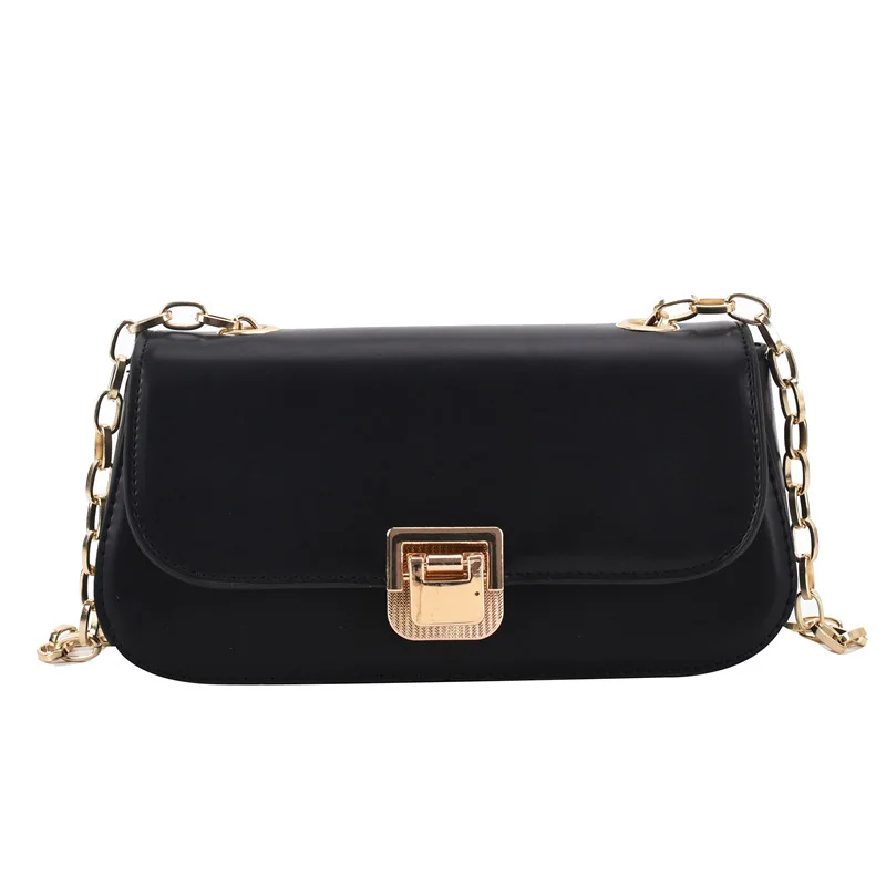 

2021 New Arrivals Cream Color Office Lady Shoulder Bag Blank Leather Bags for Women Chain Cross Body Purses