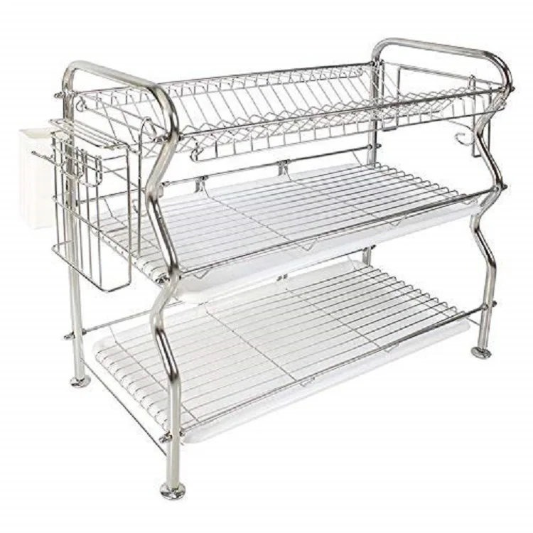 Dish Rack 3tier Stainless Steel Dish Drainer Rack Buy 3 Tier Dish