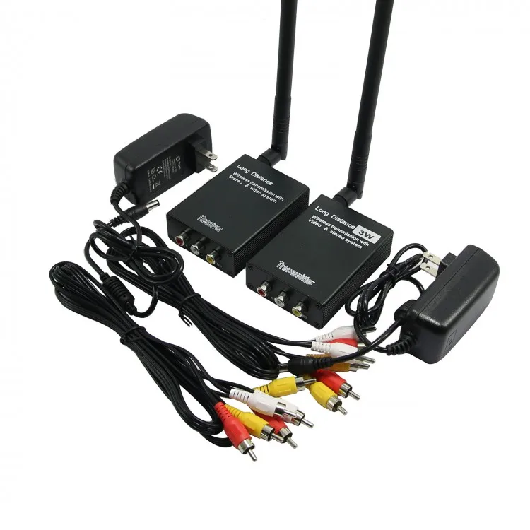 

3W Long Range Wireless Video Transmitter and Receiver TX RX for Video camera, Black