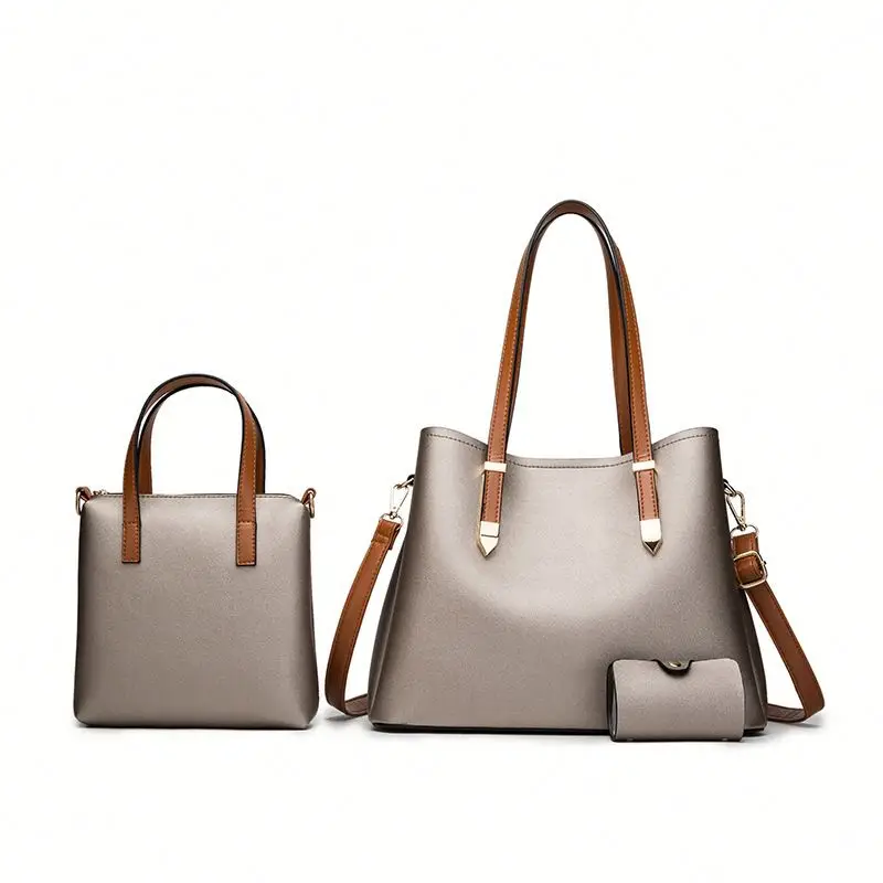 

Luxury Three-Piece Set Ladies Handbag Casual Tote Bag Pu Leather Women Hand Bag