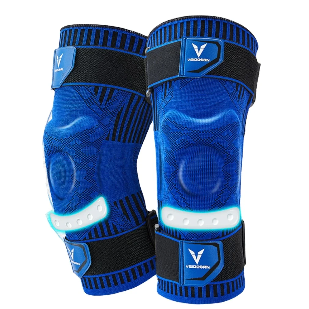 

New Design Compression Sports Gym Basketball Knee Pads Protection Knee Support Brace Sleeve with Silicone Spring, Black, blue,pink, mint, black/blue,white