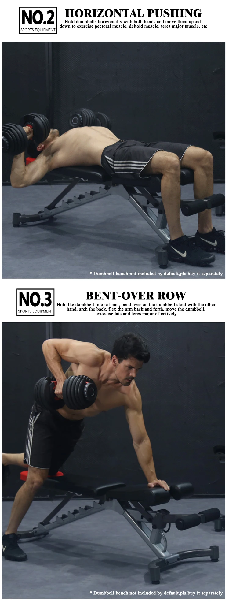 Wholesale competitive price adjustable dumbbell set for bodybuilding sports equipment