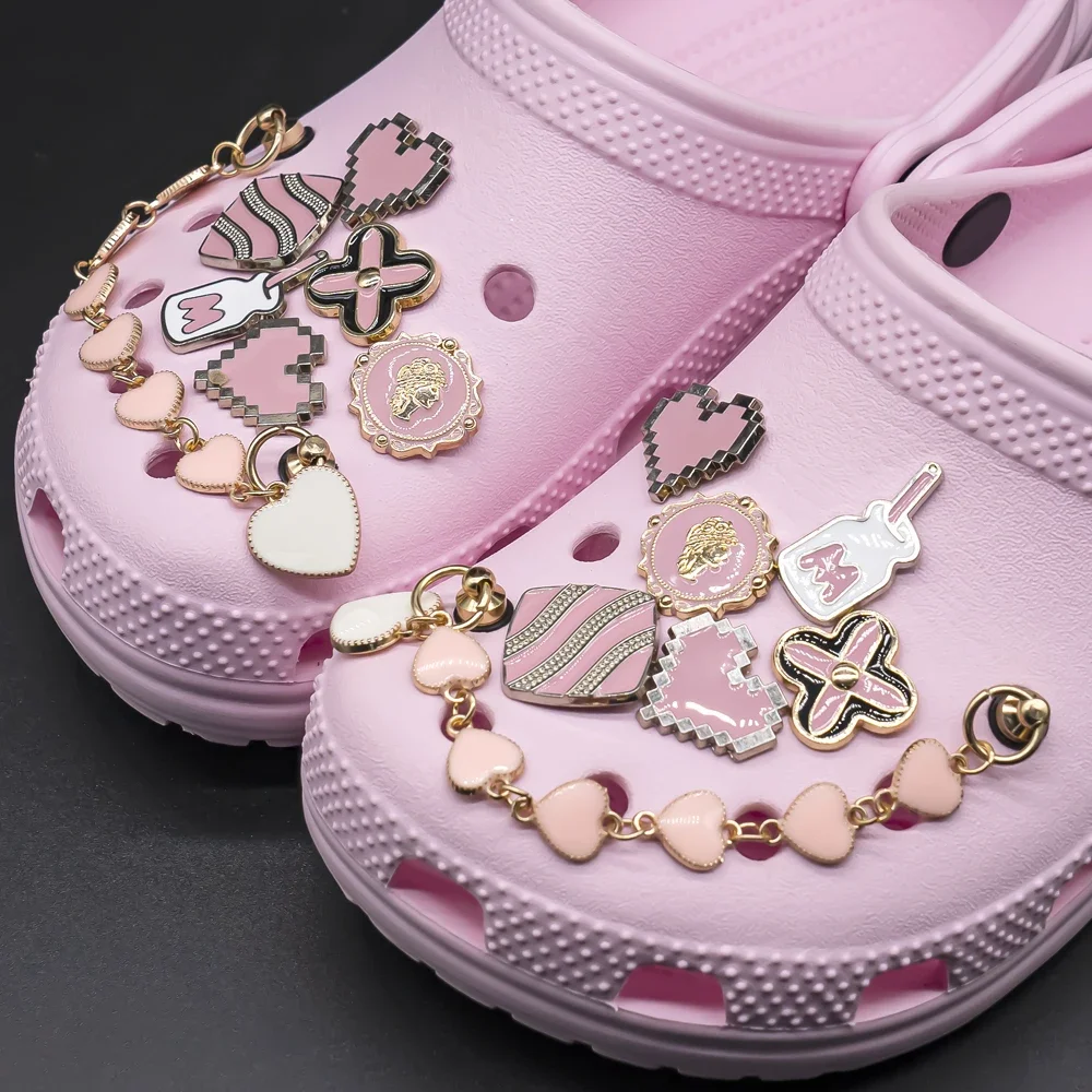 

designers metal luxury bling custom shoe charms clog shoes decoration rhinestone metal disigners wholesale metal brand