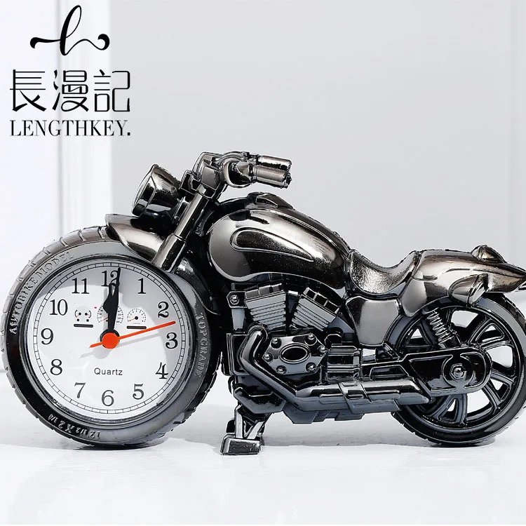 

2022 Amazon Hot Selling Fashion Personality Creative Clock Alarm Clock Student Bedside Clock Home Motorcycle Modeling, Black