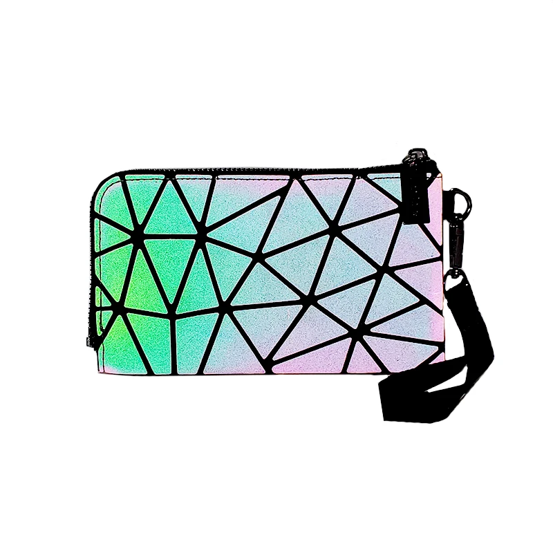 

2021 custom geometric Luminous fashion lady bag with handle colorful wallet new style ladies women's purse and handbags