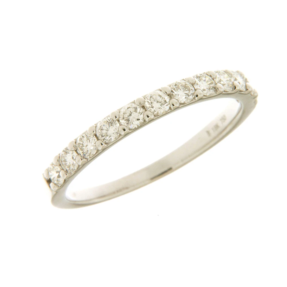 Top Selling Bling Romantic 18K White Gold Diamond Engagement Band Ring For Women