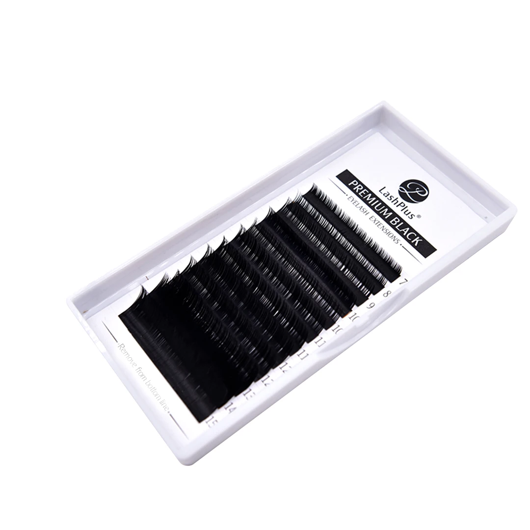

wholesale dark black russian eyelashes lash extension tray, Natural black