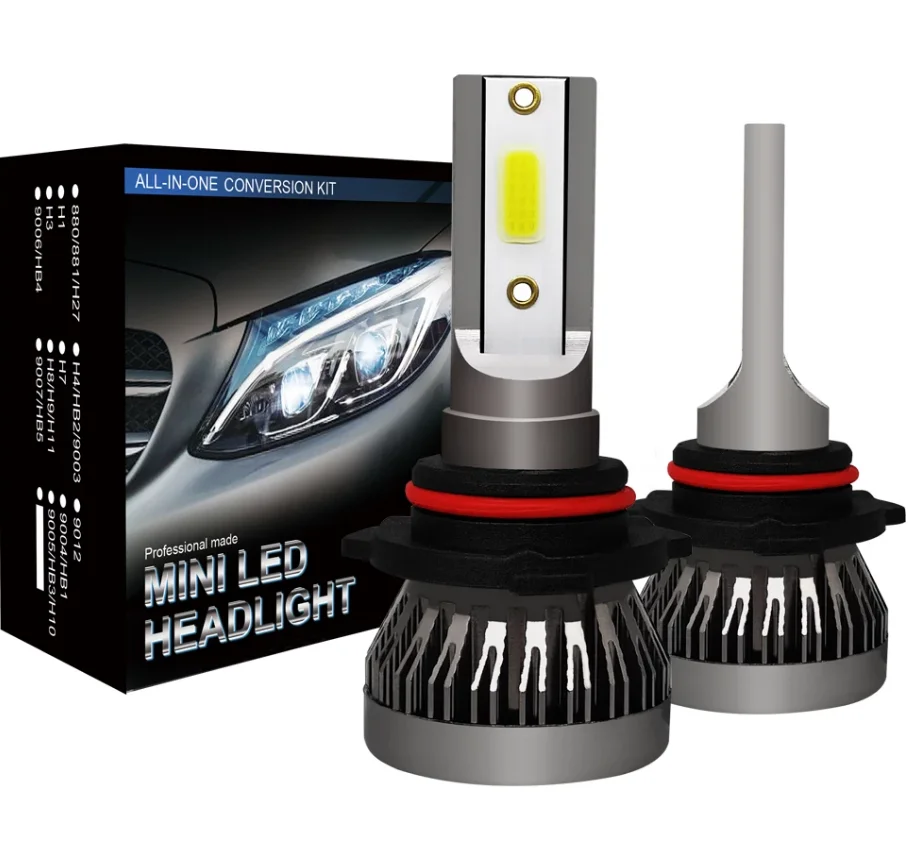 Mini D12 fanless motorcycle lights led headlights bright best selling fog lighting h7 h11 9005 9006 led auto lamp
