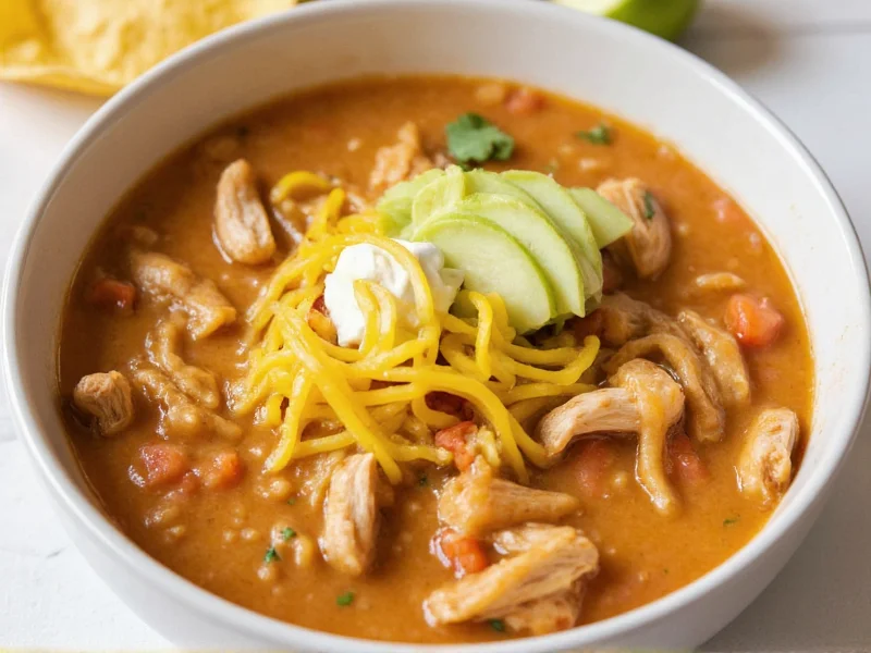 creamy chicken taco soup