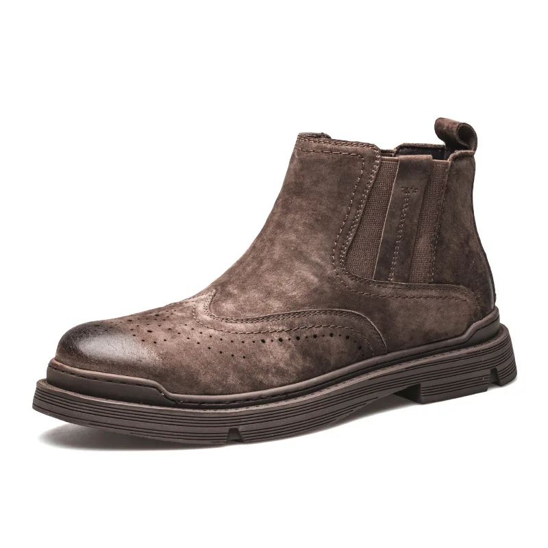 

sh10360a Top fashion high quality genuine leather boots 2021 winter wholesale mens boots