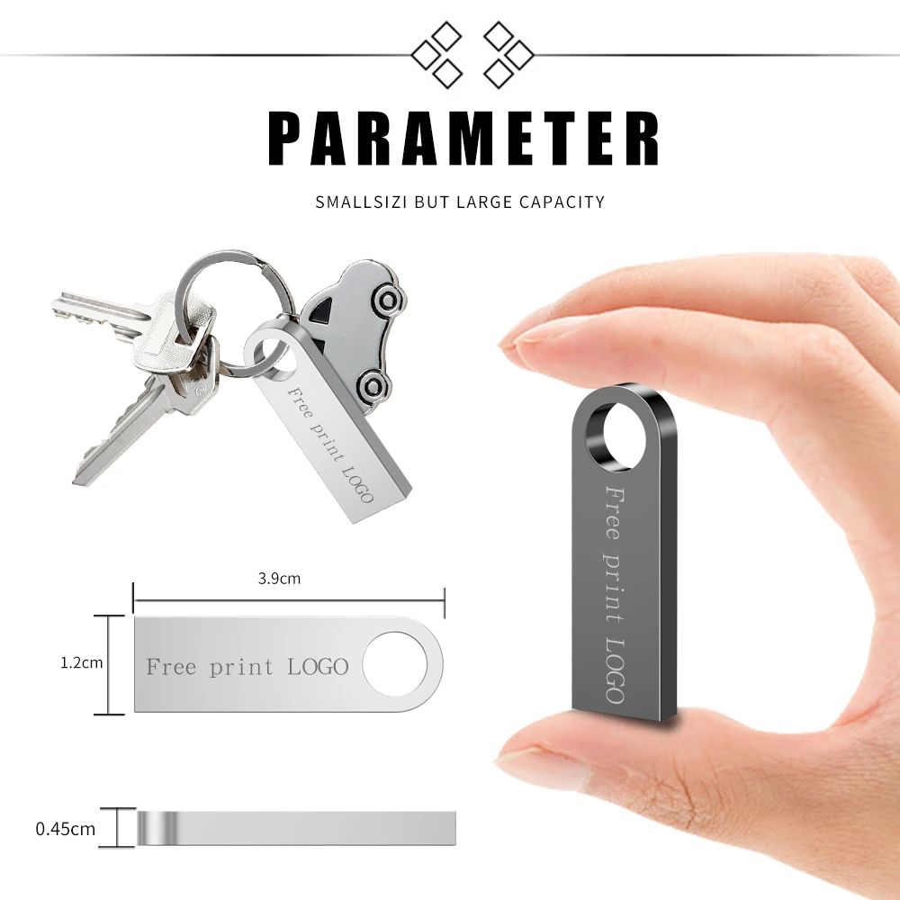 new AJINNUO usb flash drive 64GB 32GB 16GB 8GB 4GB pen drive waterproof silver u disk memoria cel usb stic - ANKUX.COM