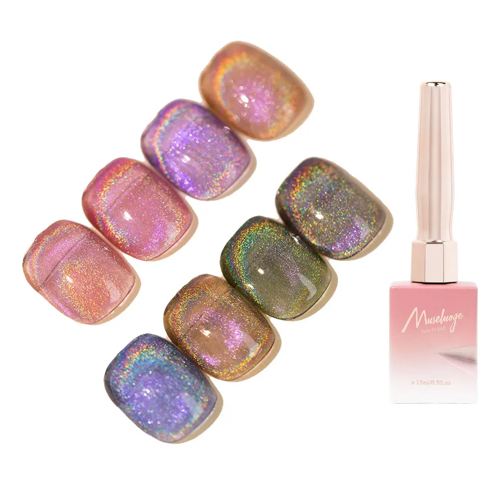 

High Quality Set Uv Kit China Wholesale Glare Rainbow Cat Eye Series Glitter Gel Nail Polish