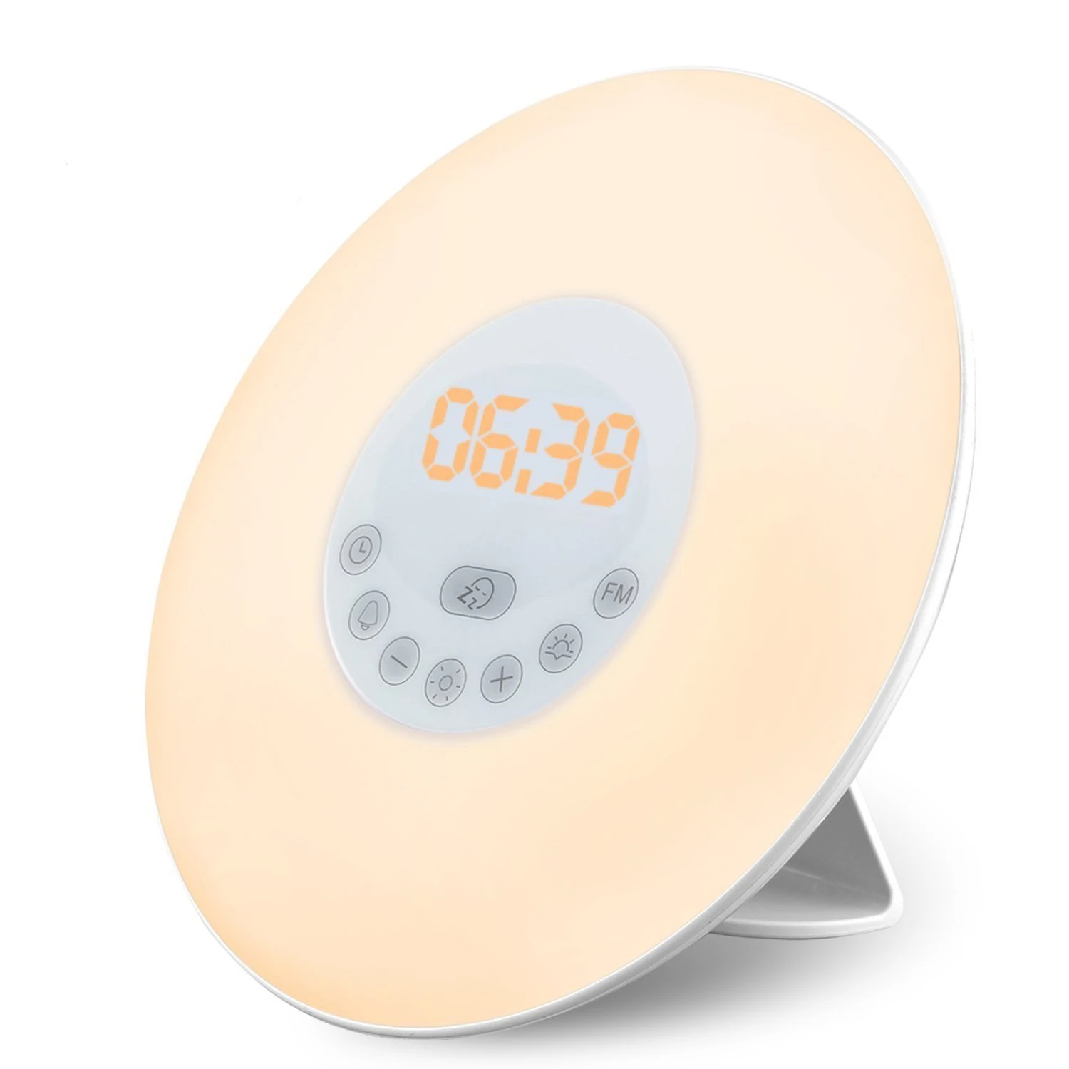 Hot Seller Digital Time Display Sunrise Simulation Wake Up Light  Alarm Clock For Kids Adults Sleep Wake Up Light
