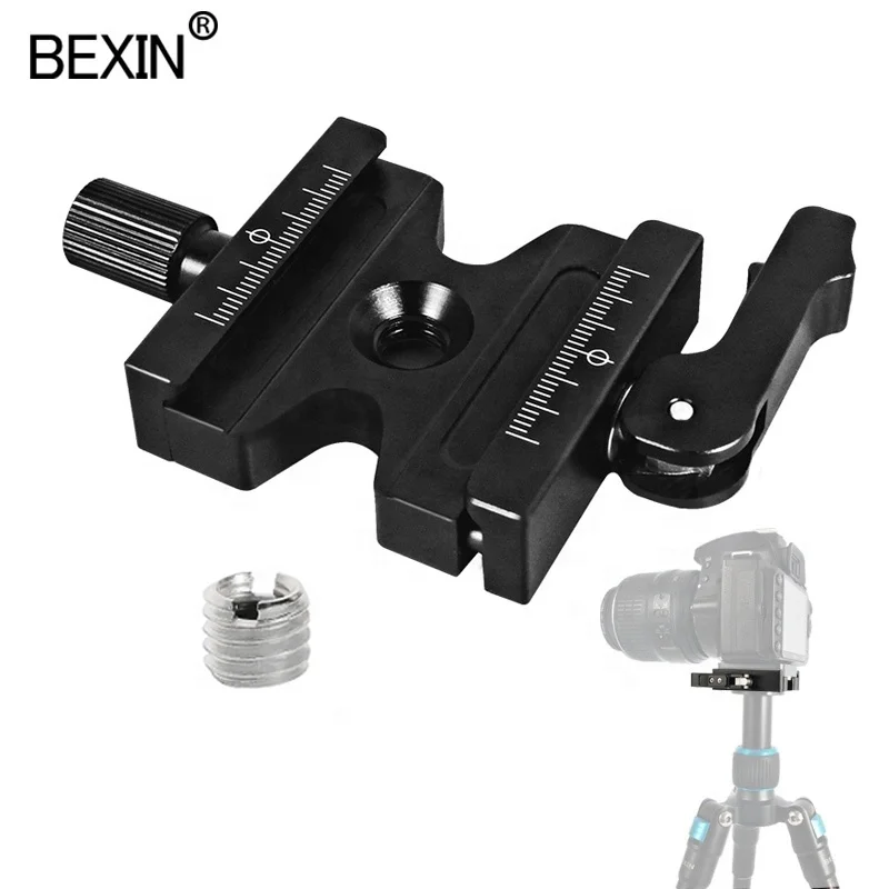 

DSLR Camera Double Lock Clamp Tripod Ball Head Adjustable Knob Quick Release Clamp Mount Adapter Clip For Arca Swiss Camera