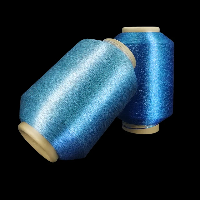 
MX-Type Metallic Yarn Different colors high quality polyester Metallic Yarn for ribbon hilos metalicos 