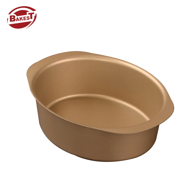 

Bakest Non Stick Oval Golden Carbon Steel Bread Loaf Pan Baking Toast Molds Cheese Cake Moulds