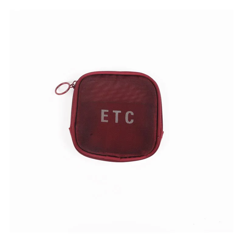 

Small Red Nylon Mesh Cosmetic Bag Makeup Bags Cosmetic Travel Organizer Bags With Logo