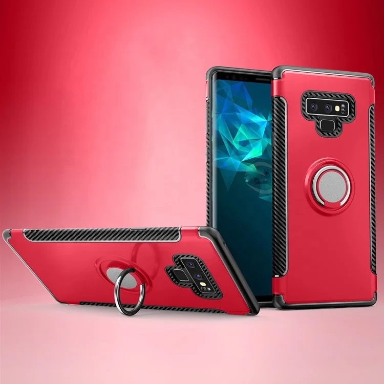 

Anti-shock And Anti Falling Magnetic Ring Holder Phone Case For Samsung Galaxy Note 9, Multi-color, can be customized