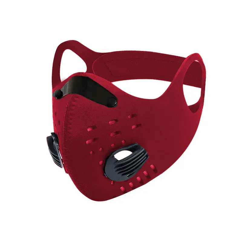 

High Quality Sport Training Dust Running Outdoor Face Mask Carbon Filter Workout Running Motorcycle Cycling Mask, Black,red, blue or as customer's requirements