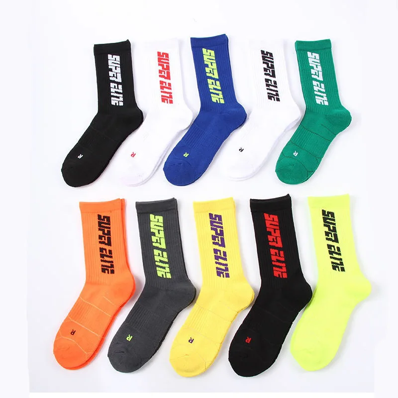 

wholesale athletic crew mens cycling unisex cotton running socks sports basketball socks custom logo, Multi colors