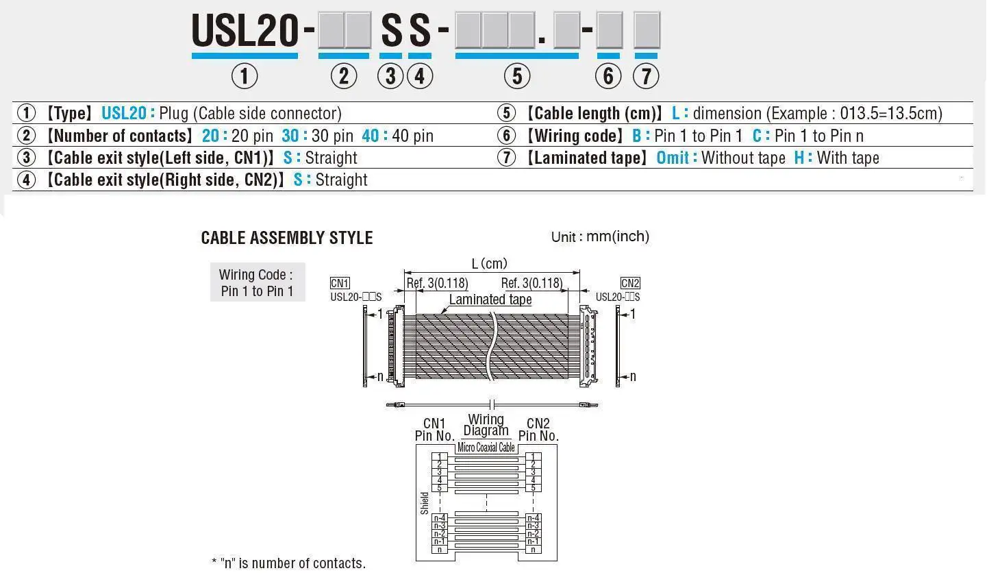 Kel Usl2030s0150 Micro Coaxial Flat Ribbon Cable 15cm For Fcbeh