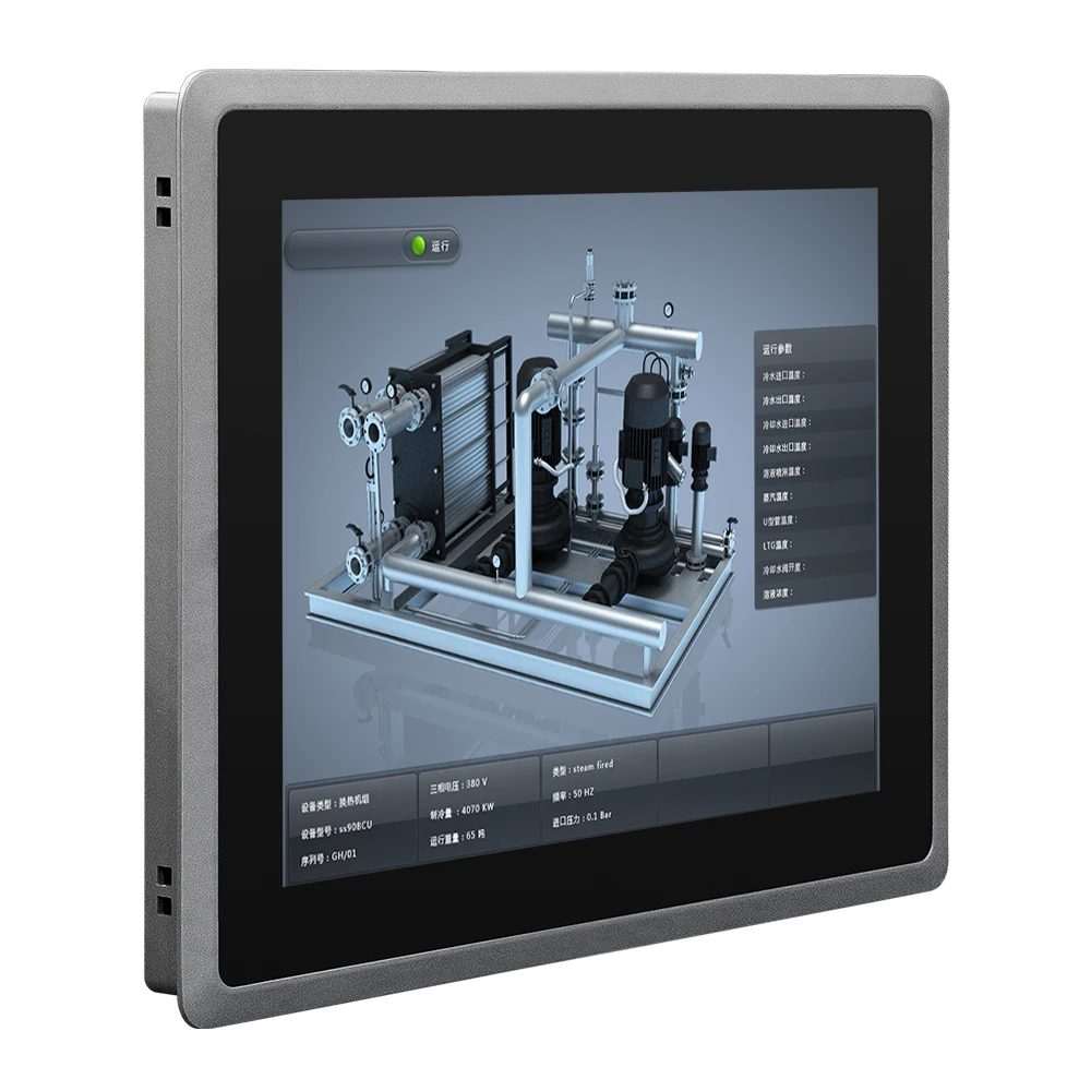 

True flat pcap touch screen all in one panel pc RS232 RS485 HMI fanless embedded pc industrial IPC 15"