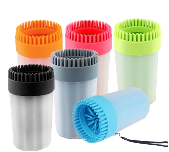 

Amazon Hot Sell Easy to Use Dog Paw Cleaning Cup Convenience Pet Paw Cleaner, Blue ,green ,gray ,orange ,,custom color