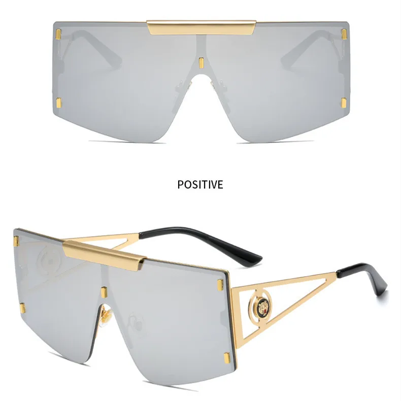 

Square Wholesale Ladies High Quality Custom for Women Big Frame Sunglasses
