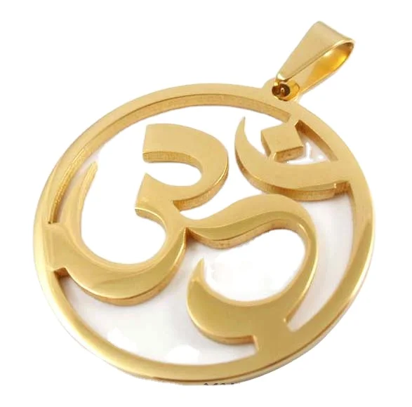 

IPG Buddhism symbol stainless steel tamil om pendant