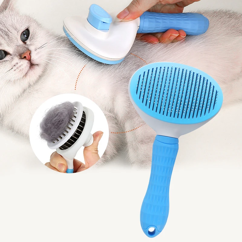 

Cat Grooming Brush Dog Hair Cleaning Slicker Brush Pet Hair Remove Comb