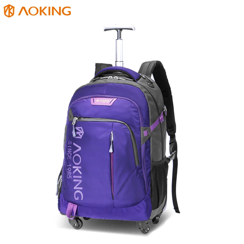 

Aoking Heavy Duty Bag Pack With Backpack Trolley Mens, Trolley Bags Backpack, Black,d-purple, l-green or customized color