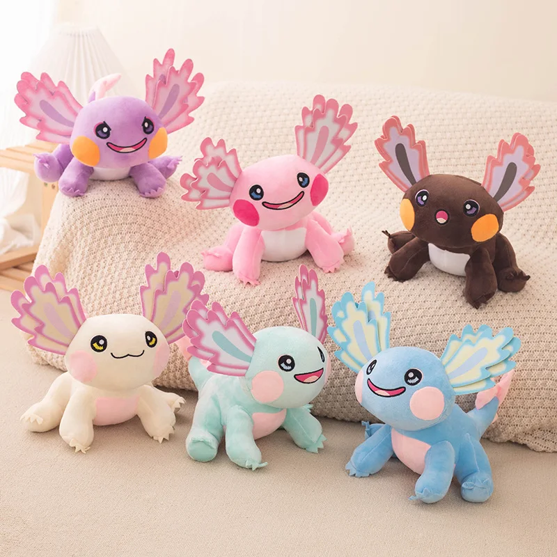 

Six colors Stuffed Animal Peluche De Axolotl Mexican Salamander Plush Dolls Cute Stuffed Plush Axolotl Toy